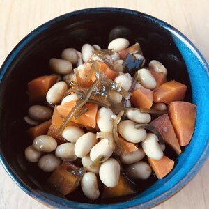 作りおきレシピ♪　きざみ昆布と大豆の煮物